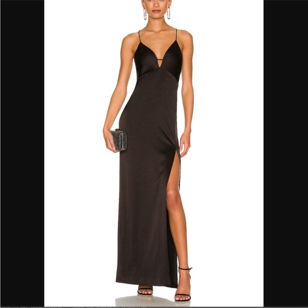 Alice + Olivia Black Backless Dress